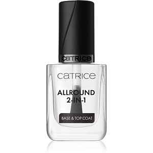 Catrice Allround 2-in-1 podkladový a krycí lak na nehty 2 v 1 transparentní 10.5 ml