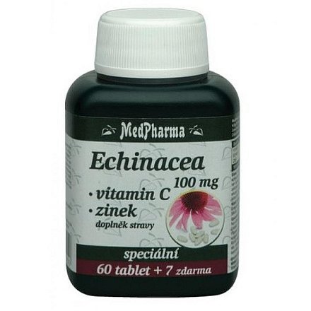 MedPharma Echinacea 100 mg+vitamín C+zinek tablety 67