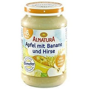 Alnatura BIO Jablko a banán a jáhly 190g 6M