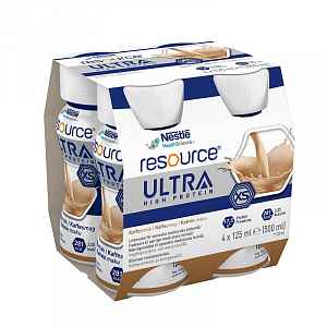 RESOURCE ULTRA HIGH PROTEIN KÁVOVÁ PŘÍCHUŤ POR POR SOL 4X125ML