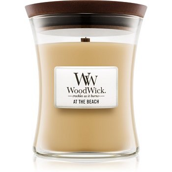 Woodwick At The Beach vonná svíčka 275 g s dřevěným knotem