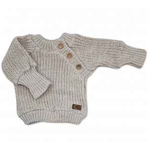 Kazum Pletený svetřík pro miminko s knoflíčky Lovely, prodloužené náplety