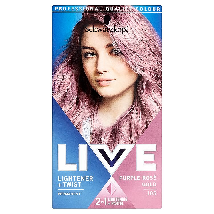 Schwarzkopf live Color Lightener & Twist odstín 105 Purple Rose Gold 50 ml