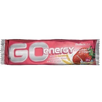 BiotechUSA Go Energy Bar 32x40g Strawberry yoghurt