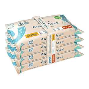 Aqua Wipes EKO Vlhčené ubrousky 4x64 ks