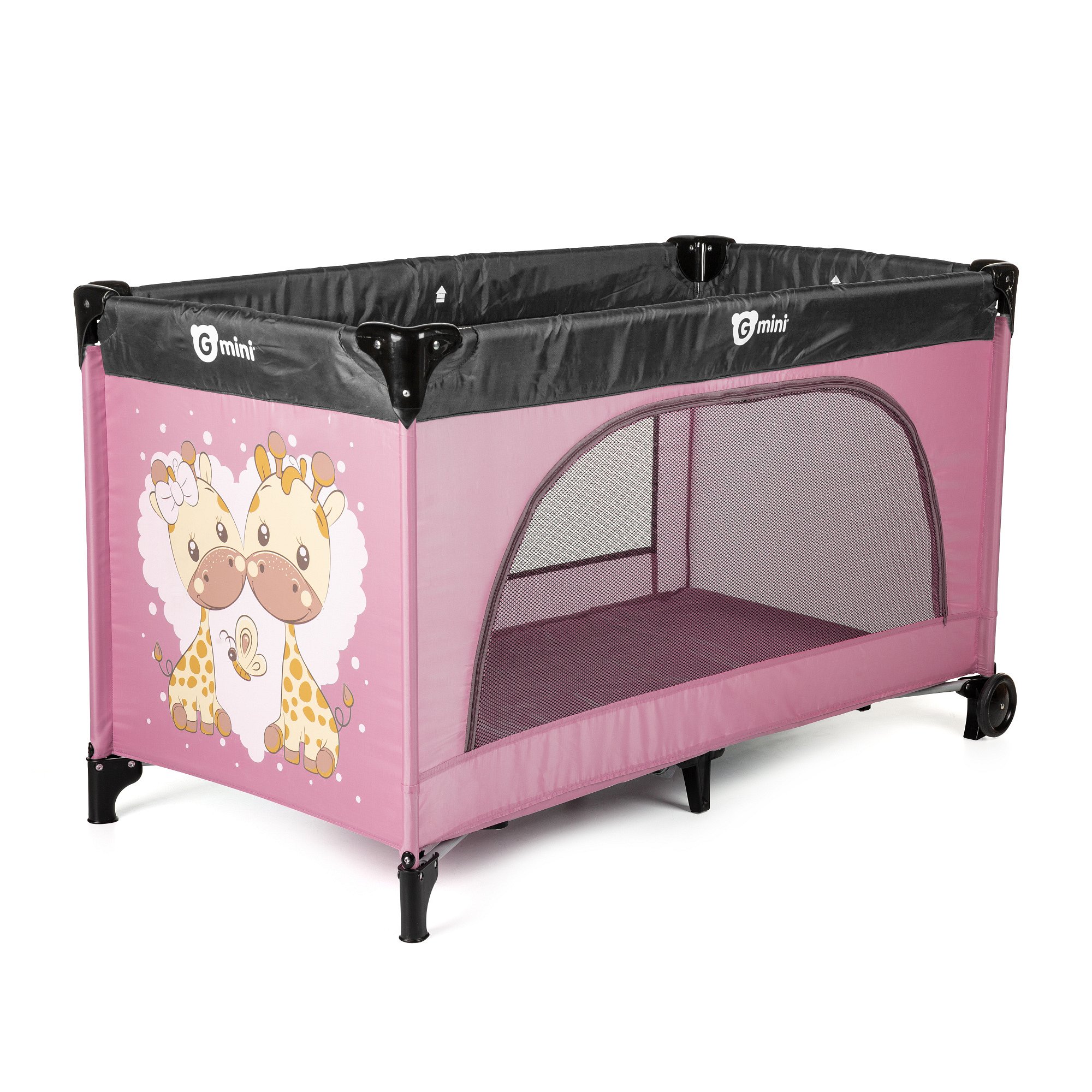 G-MINI Postýlka cestovní Nyja Giraffe Pink