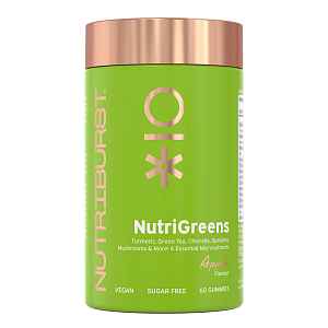 Nutriburst Premium NutriGreens gumídci se superpotravinami a antioxidanty 60 ks jablko