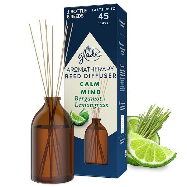 Vonné tyčinky s vůní bergamotu a citronové trávy Aromatherapy Reed Calm Mind 80 ml