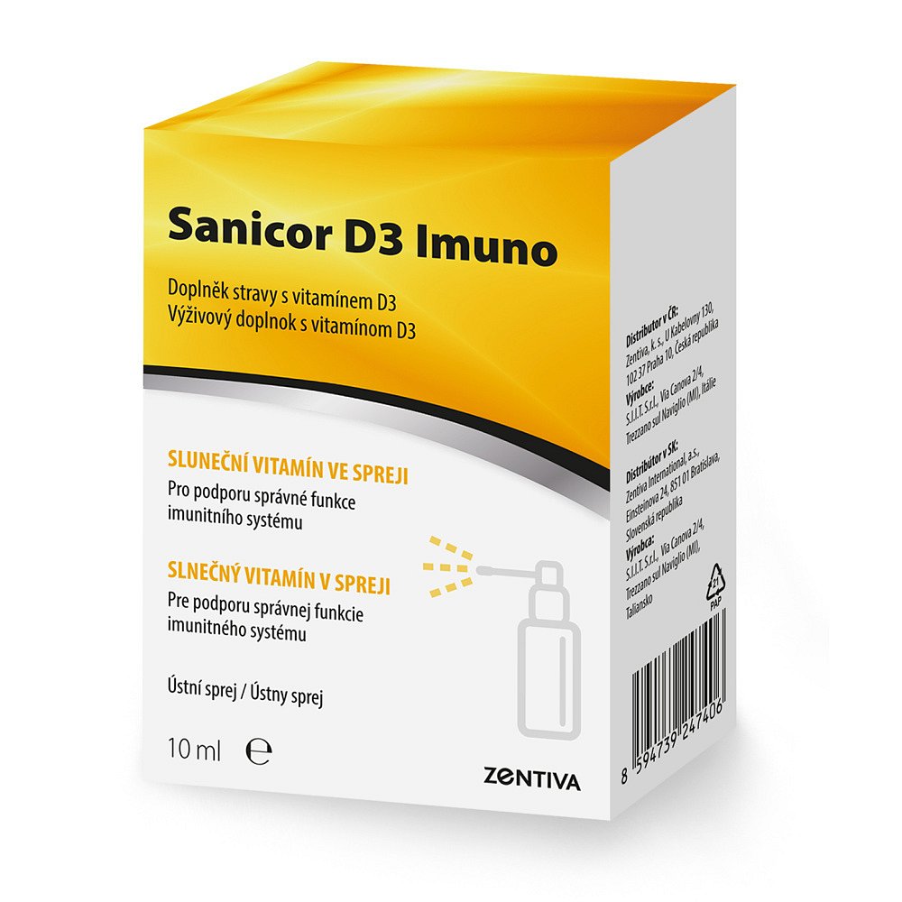 ZENTIVA Sanicor D3 Imuno ústní sprej 10 ml