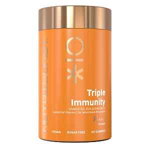 Nutriburst Premium Triple Immunity gumídci s vitamíny a zinkem 60 ks lesní ovoce