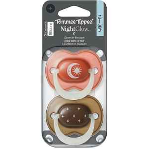 Tommee Tippee NightGlow Soother 18-36m dudlík Boy 2 ks
