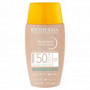 Bioderma Photoderm Nude Touch ochranný tónovaný fluid pro smíšenou až mastnou pleť Light SPF 50+ 40 ml