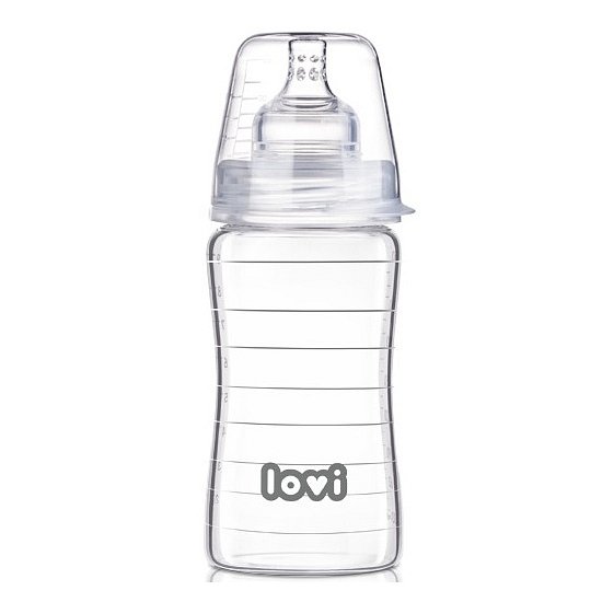 LOVI Láhev skleněná 250 ml Diamond Glass – Pure