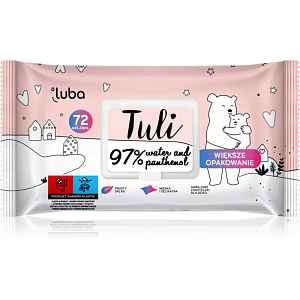 Luba Tuli 97% Water and Panthenol dětské jemné vlhčené ubrousky 72 ks
