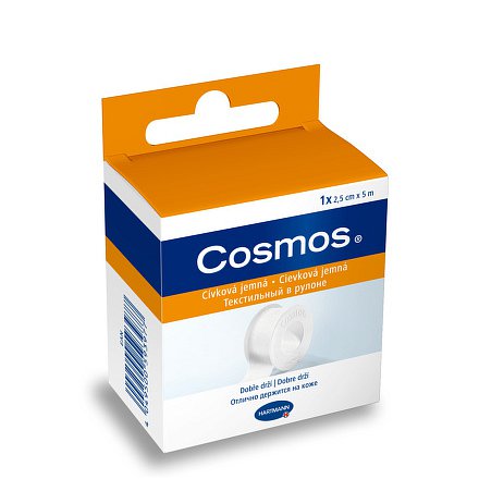 Náplast COSMOS cívková jemná 2.5cmx5m 1ks