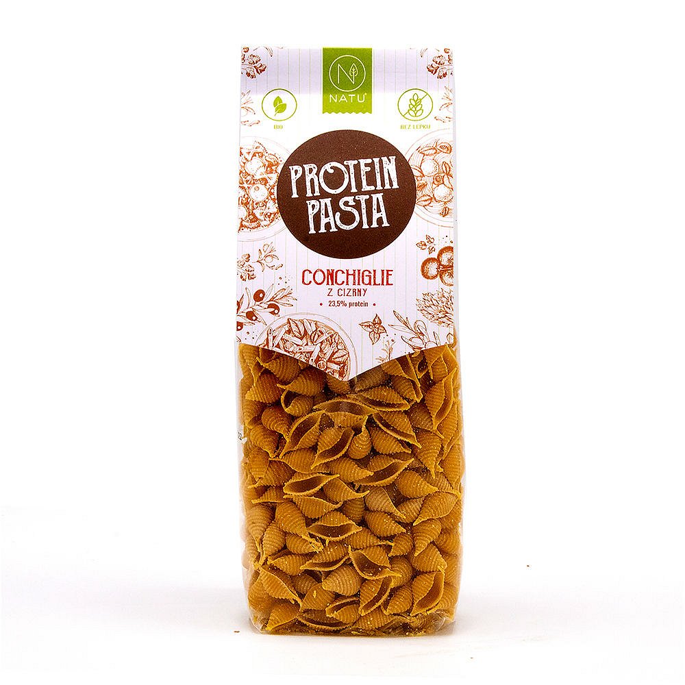 NATU Protein Pasta Conchiglie z cizrny BIO 250 g