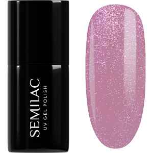 Semilac UV Hybrid Shimmer gelový lak na nehty odstín 319 Shimmer Dust Pink 7 ml