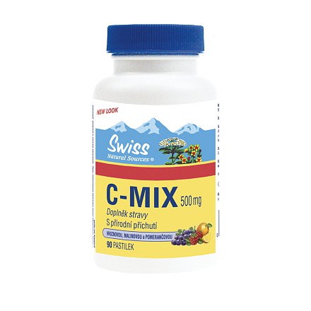 Swiss C-MIX přírodní 500 mg cucací tablety 90