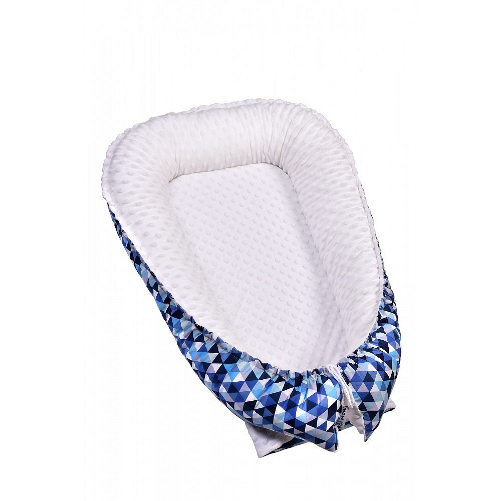 T-tomi Hnízdečko pro miminko Minky blue triangles