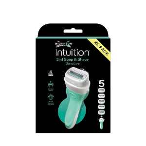 Wilkinson Intuition 2v1 Soap & Shave Sensitive strojek + hlavice 5 ks