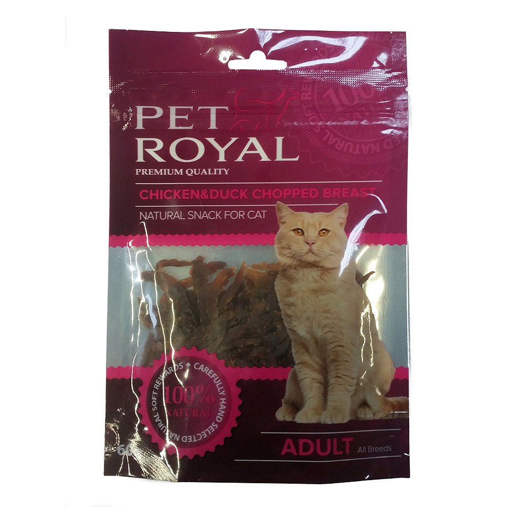 Pet Royal Cat kuřecí a kachní prsa krájená 60g