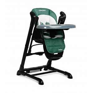 Caretero Jídelní židlička, houpačka 2 v 1, Indigo - černá, zelená