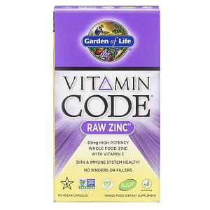 Garden of Life Vitamin Code RAW Zinc 15 mg (zinek + vitamín C), 60 kapslí