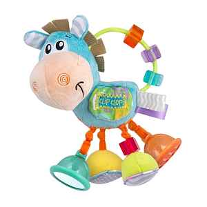 PLAYGRO Chrastítko oslík modrý