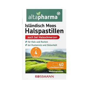 altapharma Pastilky Islandský lišejník, doplněk stravy 40 ks