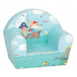 DELSIT Delsit Dětské křesílko, pohovka - Piráti, světle modré