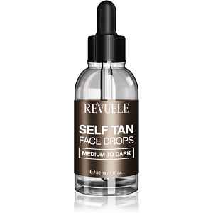 Revuele Paradise Bronze Self Tan Face Drops samoopalovací kapky na obličej odstín Medium To Dark 30 ml