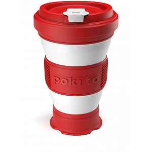 skládací hrnek do kapsy - červený až 475ml