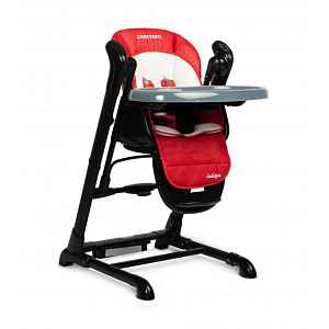 Caretero Jídelní židlička, houpačka 2 v 1, Indigo - černá, červená