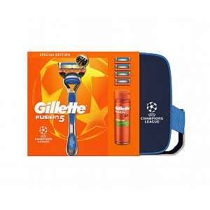 Gillette Xmass sada UEFA holicí strojek + 4 hlavice a gel na holení 200 ml
