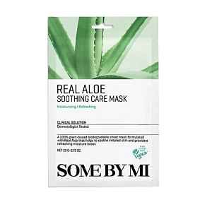 Some By Mi Sada zklidňujících masek s aloe vera Real Aloe (Soothing Care Mask) 20 x 20 g