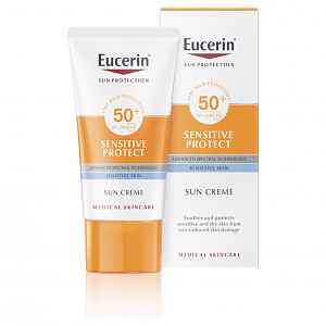 Eucerin SUN Sensitive Protect SPF50+ vysoce ochranný krém na obličej 50 ml