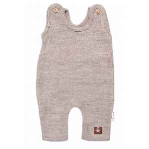 Baby Nellys Pletené láclové kalhoty Boy Star, , béžové, vel. 62