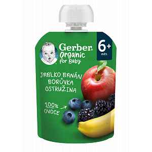 Gerber Organic for Baby Kapsička Jablko/banán/borůvky/ostružiny 90 g