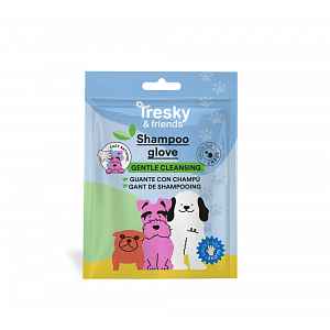 Tresky & friends Čisticí šampónová rukavice na srst se zeleným čajem 1 ks