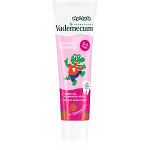 Vademecum My Little Strawberry dětská zubní pasta s fluoridem jahoda 50 ml