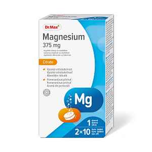 Dr.Max Magnesium Citrate 375 mg 2x10 šumivých tablet