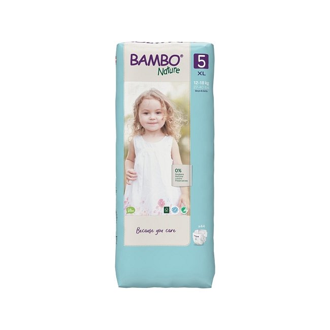 Bambo Nature 5 dětské plenk. kalhotky 12-18kg 44ks