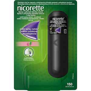 Nicorette® Spray s příchutí lesního ovoce 1mg/dávka, orální sprej, roztok 13.2ml/150dávek
