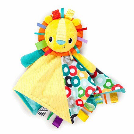 Dečka mazlící Cuddle'n Tag lev 35x35cm, 0m+