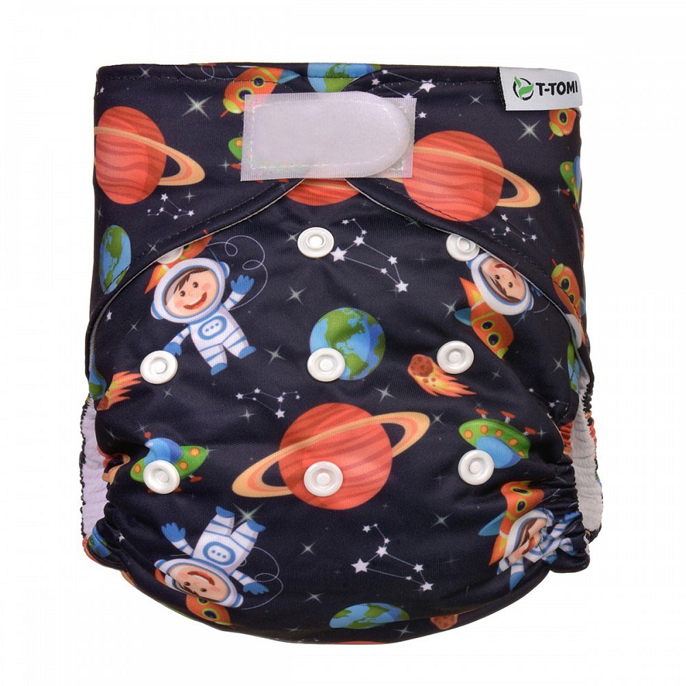 T-TOMI Kalhotková plena AIO - přebalovací set suchý zip, universe