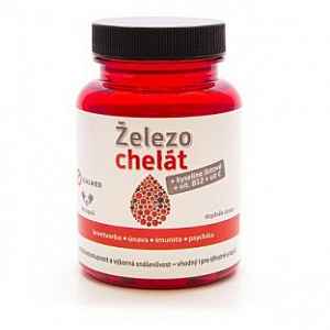 Železo Chelát+vitamin B9+vitamin B12+vitamin C 60 kapsul Galmed