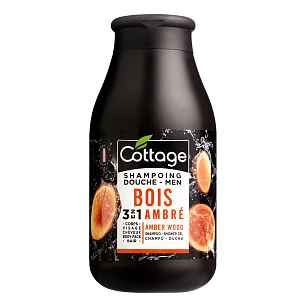 Cottage Shampoo-Shower Gel Amber Wood šampon a sprchový gel 3 v 1 jantarové dřevo  250 ml