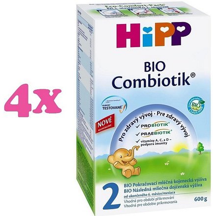 HiPP MLÉKO HiPP 2 BIO Combiotik 4x600g