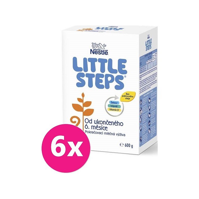 6x LITTLE STEPS 2 Pokračovací mléčná výživa 600 g