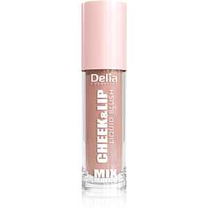 Delia Cosmetics Mix&Match Cheek & Lip Liquid Blush tekutá tvářenka na rty a tváře odstín 01 4 ml